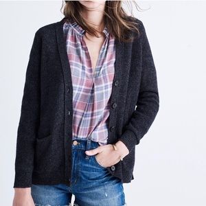 NEW Madewell seedstitch v neck cardigan side slits